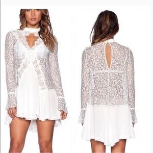 Free People White Tell Tale Tunic Dress | Small